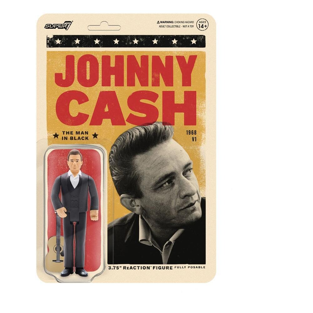 Super7 ReAction Johnny Cash Actionfigur The Man in Black