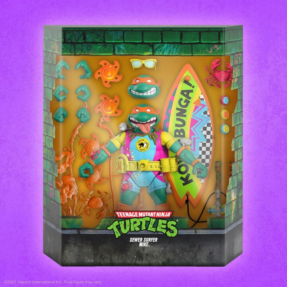 Teenage Mutant Ninja Turtles Ultimates Sewer Surfer Mike SUPER7 TMNT