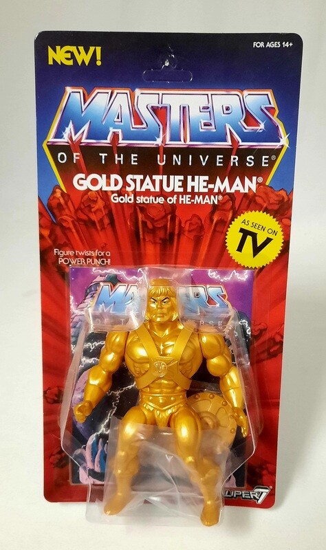 Super7 Masters of the Universe Gold Statue He-Man Actionfigur MOC