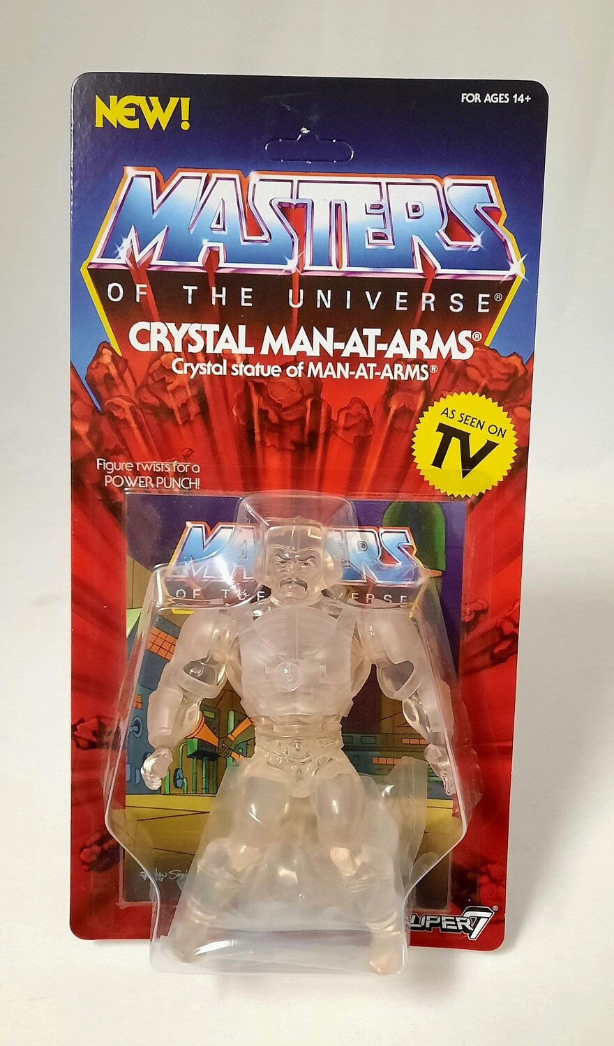 Super7 Masters of the Universe Crystal Man-At-Arms Actionfigur MOC
