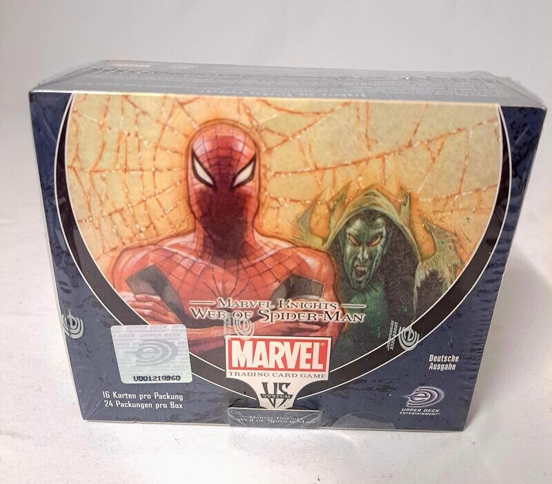 Upper Deck Marvel Trading Card Game VS System Web of Spider Man Display NEU OVP