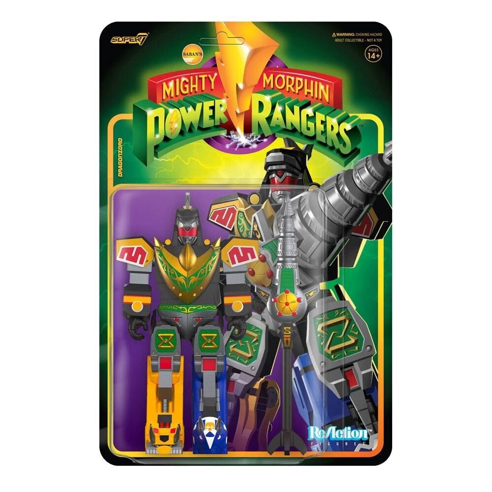 Super7 ReAction Mighty Morphin Power Rangers DragonZord (Battle Mode)