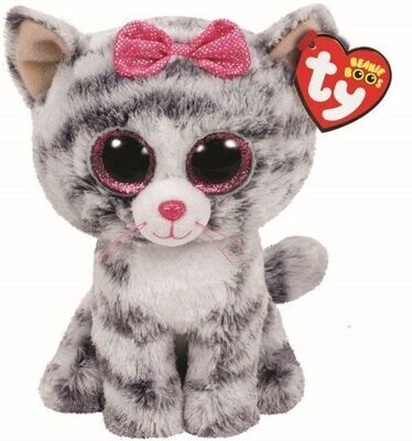TY Beanie Baby Boo - Kiki Grey Cat - Plüschfigur ca. 15 cm
