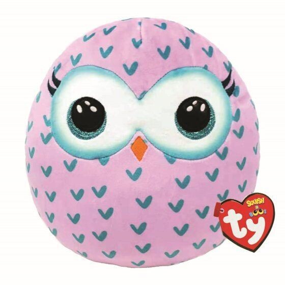 TY Squishy Beanie - Winks Owl - Plüschkissen ca. 35 cm