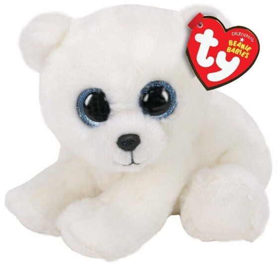 TY Beanie Baby Boo - Ari Polar Bear - Plüschfigur ca. 15 cm