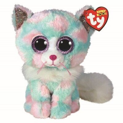 TY Beanie Baby Boo - Opal Cat - Plüschfigur Eule ca. 15 cm