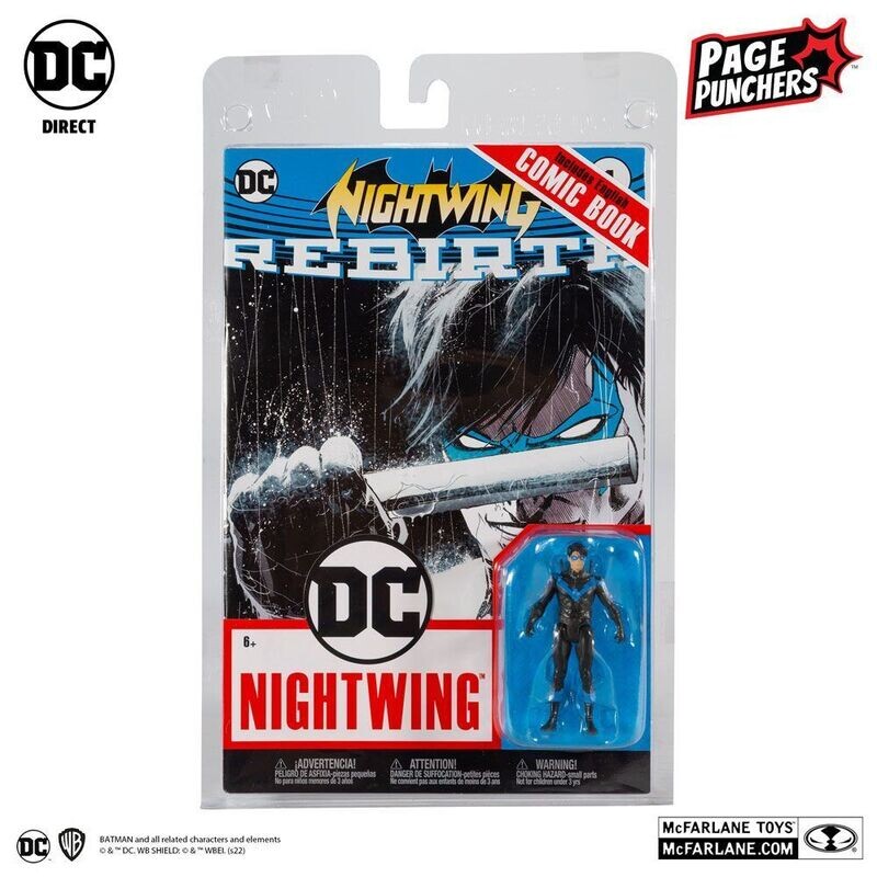 DC Direct Page Punchers Figur + Comic Nightwing (DC Rebirth) 8 cm