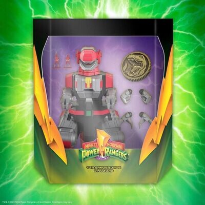 Super7 Mighty Morphin Power Rangers Ultimates Tyrannosaurus Dinozord 20 cm