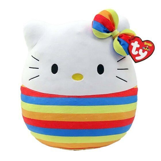 TY Squishy Beanie - Hello Kitty Rainbow - Plüschkissen ca. 35 cm