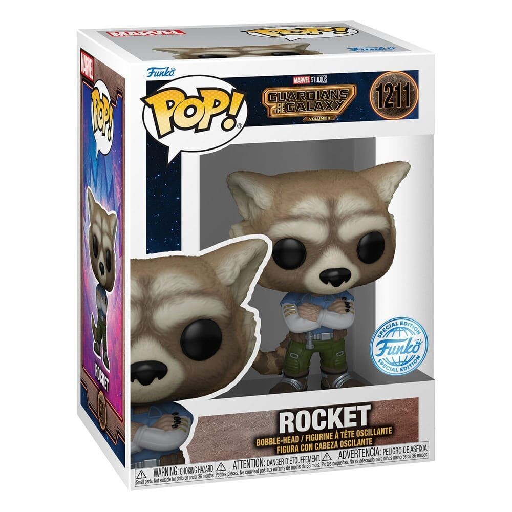 Funko POP! Guardians of the Galaxy Vol. 3 Marvel Rocket Special Edition heo