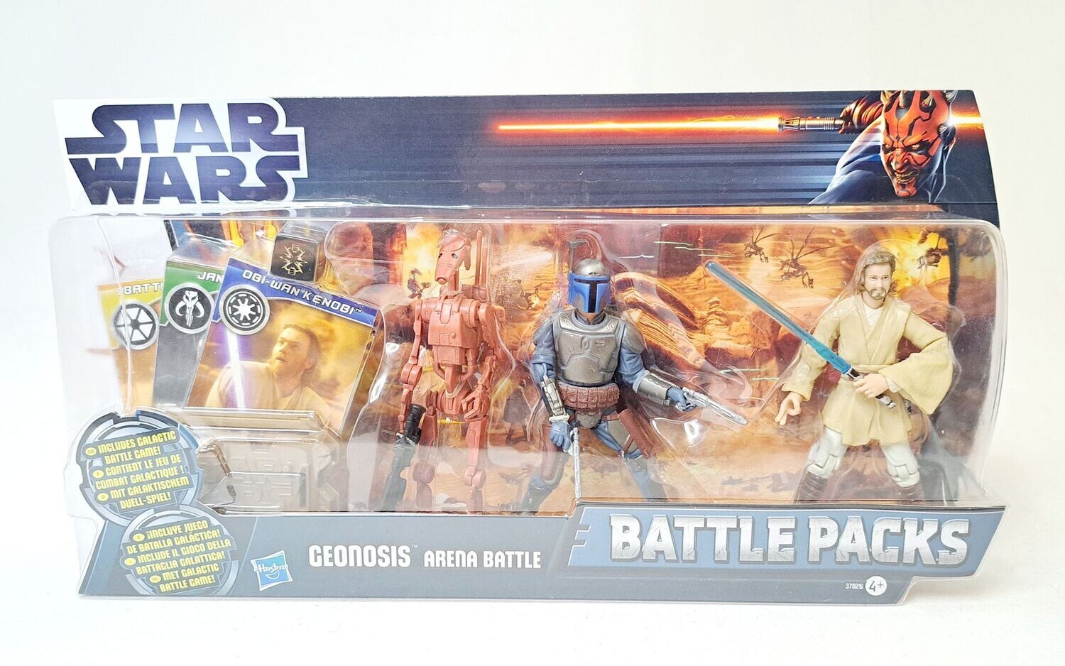 Star Wars Battle Pack Geonosis Arena Battle Jango Fett, Obi-Wan Battle Droid
