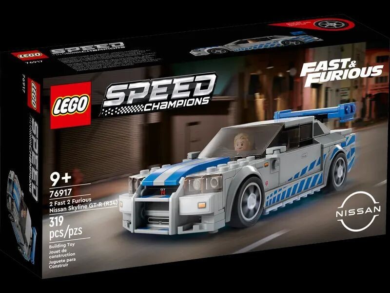 LEGO 76917 Speed Champions 2 Fast 2 Furios Nissan Skyline GT-R (R34) inkl. Brian O´Conner Figur