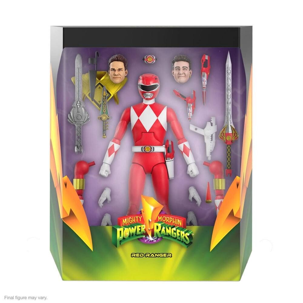 Super7 Mighty Morphin Power Rangers Red Ranger Ultimates Actionfigur