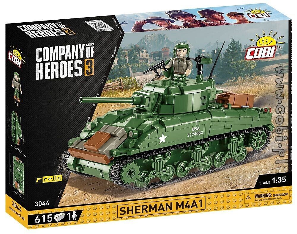 COBI Company of Heroes 3 3044 Sherman M4A1 615 Teile Panzer