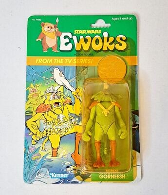 Kenner Star Wars Ewoks King Gorneesh Vintage Figur Coin MOC OVP