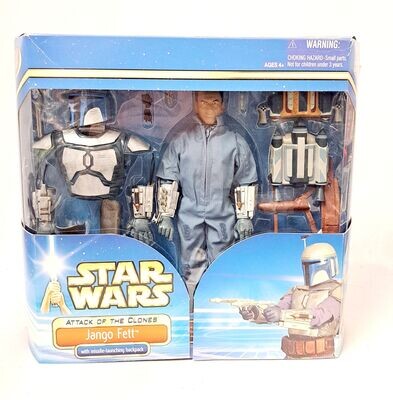 Hasbro Star Wars Attack of the Clones Jango Fett w/ Backpack 12 Inch 30 cm