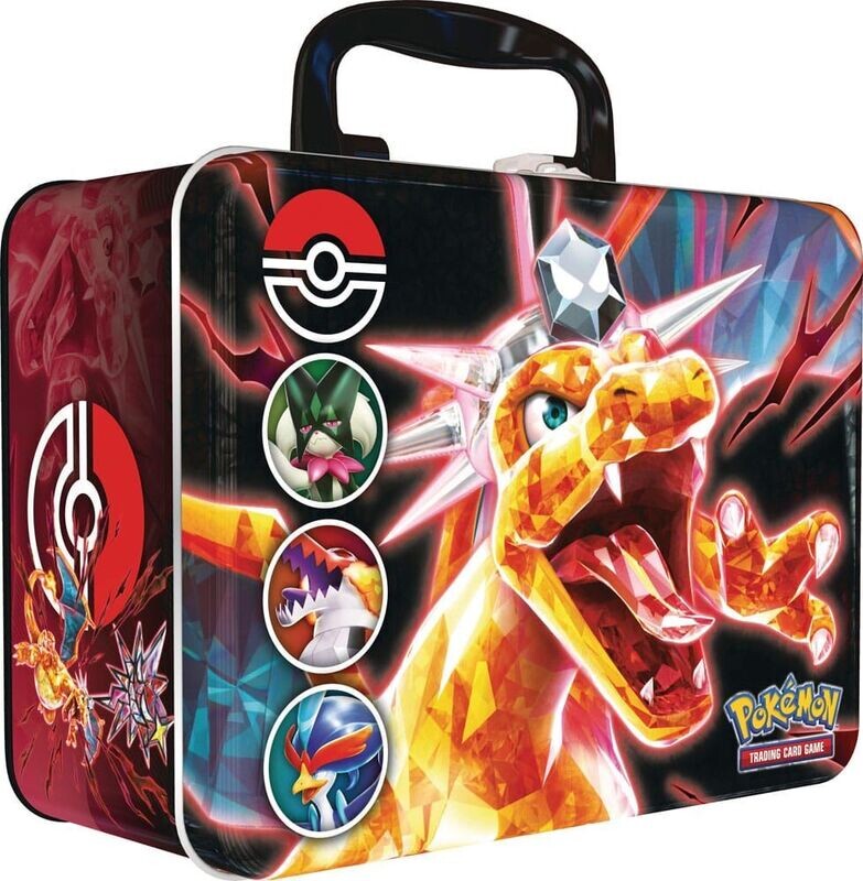Pokemon Collector Chest Scarlet & Violet Tin Booster deutsch Glurak NEU & OVP