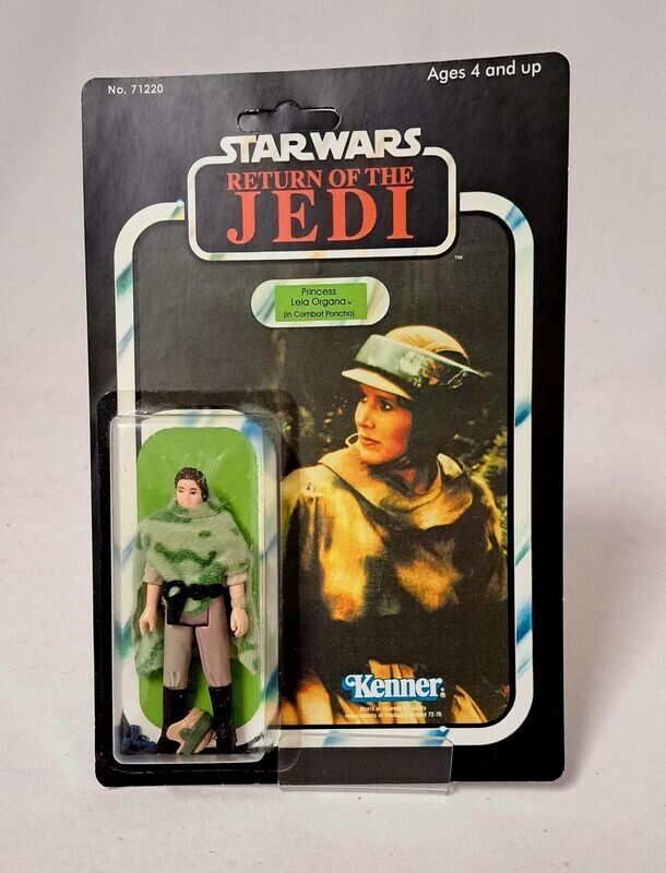 Kenner Star Wars Vintage ROTJ Leia Poncho orig. Zubehör Custom Karte MOC OVP
