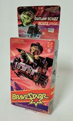 Mattel Bravestarr Outlaw Scuzz Actionfigur 1986 komplett MISB NEU OVP