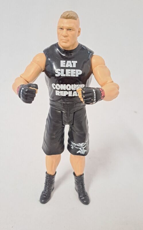 Mattel WWE 2016 Brock Lesnar Eat Sleep Conquer Repeat Actionfigur Wrestling !