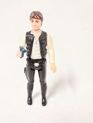 Kenner Star Wars Vintage Han Solo (Big Head) Actionfigur 1977 Hong Kong komplett