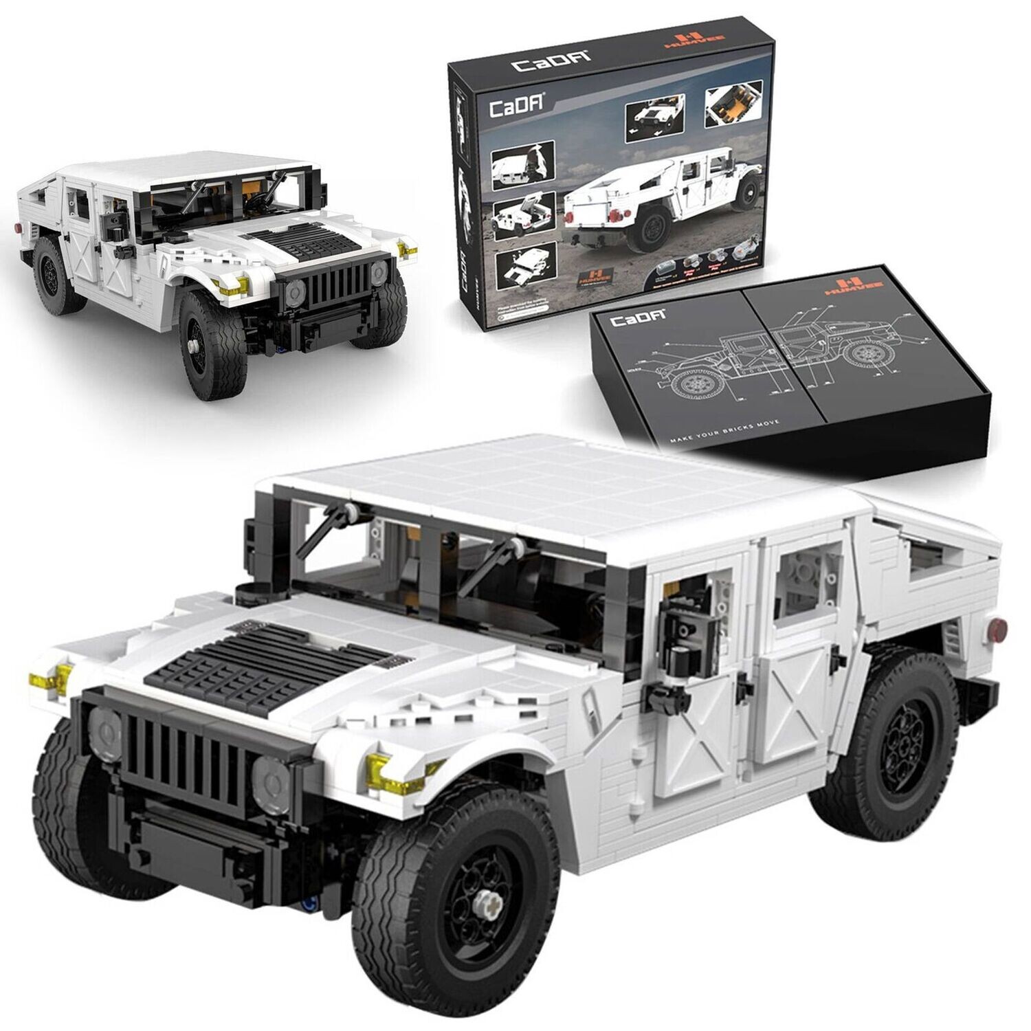 CaDA C61027W Humvee (1386 Teile) Hummer Fahrzeug Auto