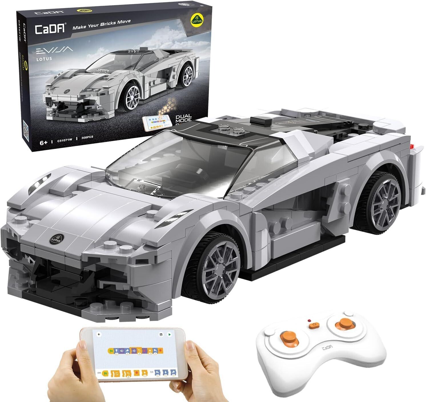 CaDA C51071W Lotus Evija (308 Teile) Auto Sportwagen