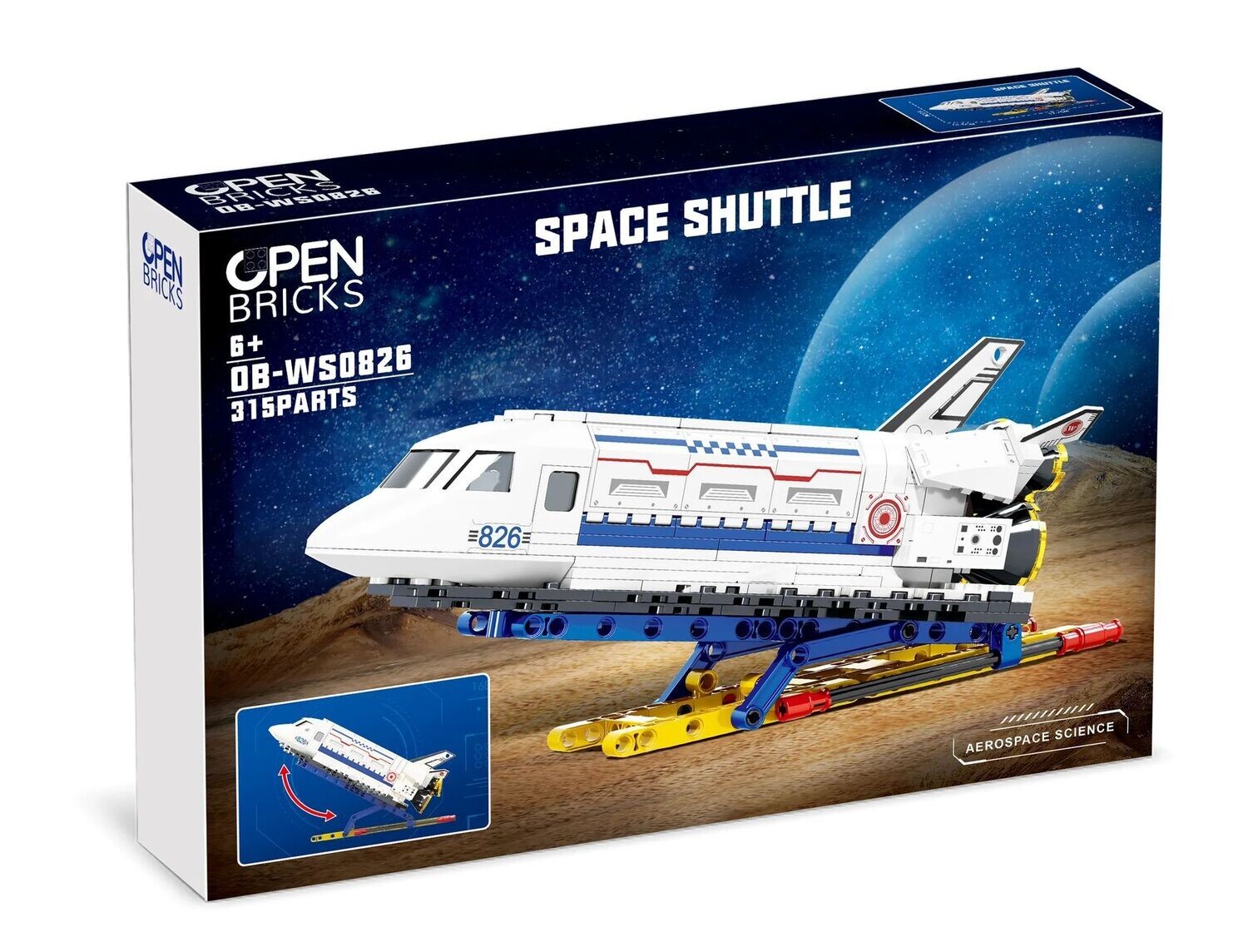 OPEN BRICKS - OB-WS0826 Space Weltraum Space Shuttle 315 Klemmbausteine
