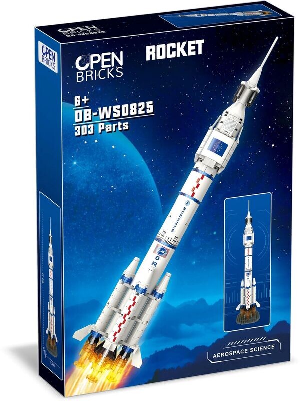 OPEN BRICKS - OB-WS0825 Space Weltraum Rocket Rakete 303 Klemmbausteine