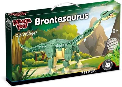 OPEN-BRICKS - OB-WS0447 Dinosaurier Brontosaurus 611 Teile Klemmbausteine