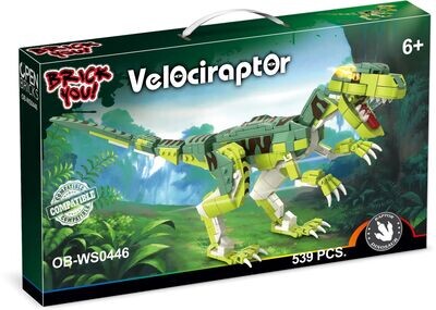 OPEN-BRICKS - OB-WS0446 Dinosauerier Velociraptor 539 Teile Klemmbausteine