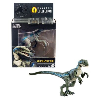 Mattel Jurassic Park Hammond Collection Velociraptor Blue Actionfigur
