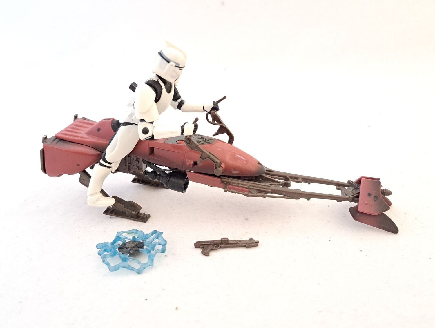 Hasbro Star Wars Attack of the Clones Clone Trooper & Speeder Bike KOMPLETT !