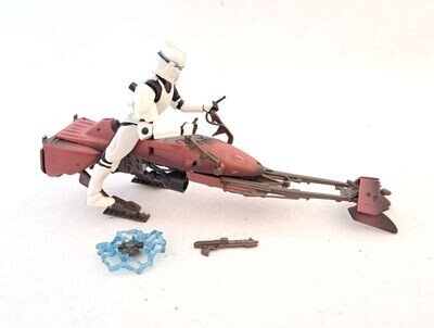 Hasbro Star Wars Attack of the Clones Clone Trooper & Speeder Bike KOMPLETT !