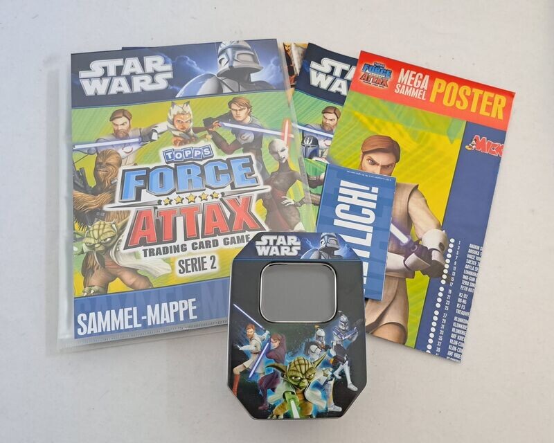 Topps Force Attax The Clone Wars Serie 2 KOMPLETT Sammelmappe Limitierte Auflage