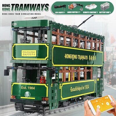 Mould King Strassenbahn Hong Kong (App) Schienen 2528 Teile NEU & OVP !