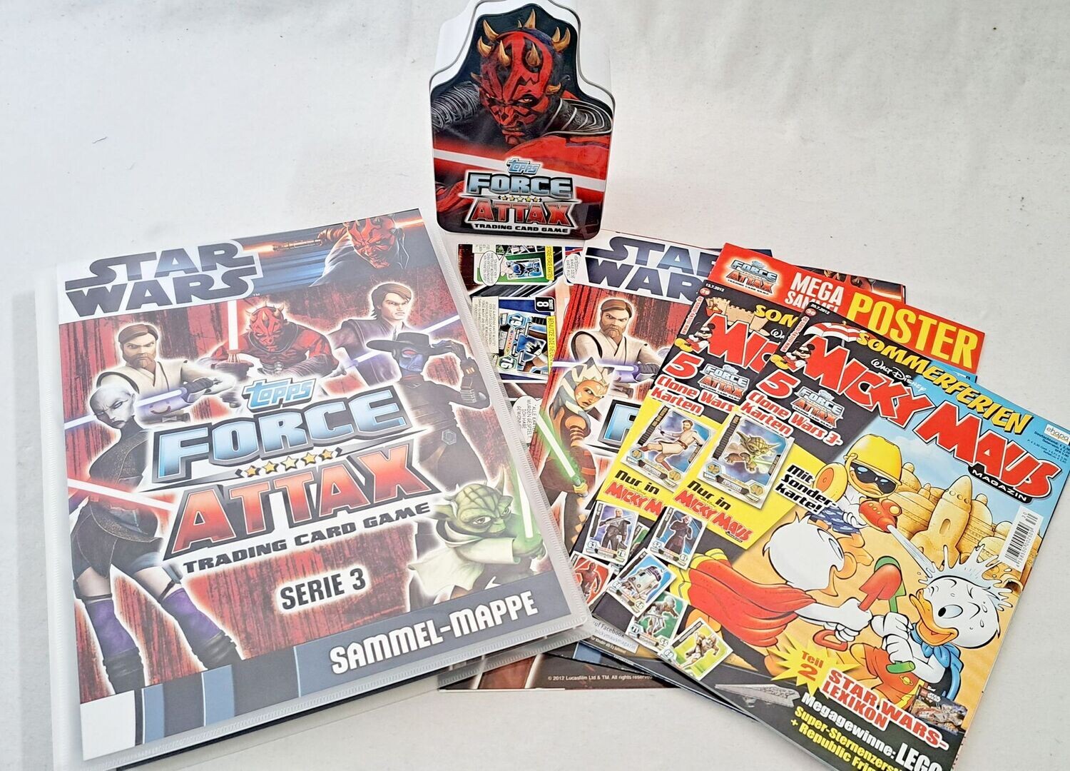 Topps Force Attax The Clone Wars Serie 3 KOMPLETT Sammelmappe Limitierte Auflage