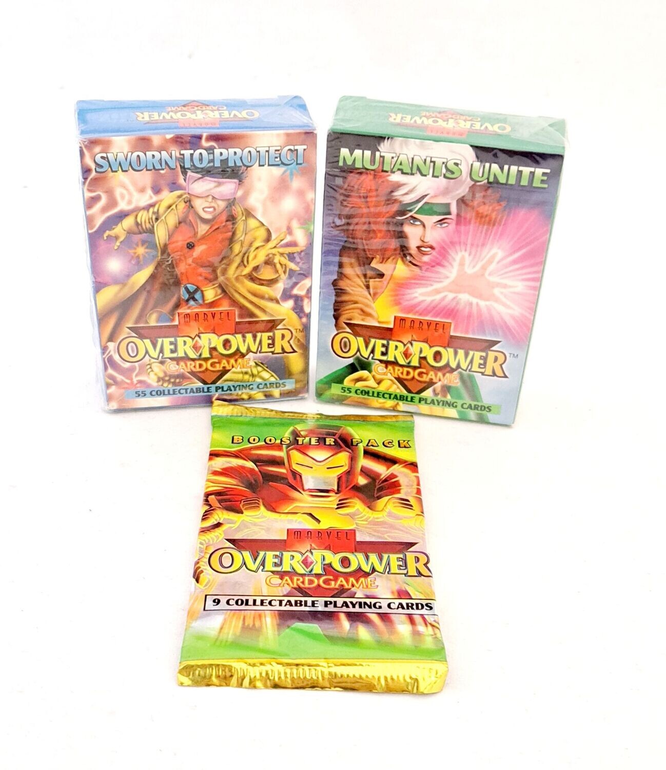 Fleer Marvel Overpower Card Game Sworn to Protect & Mutants Unite Booster SEALED