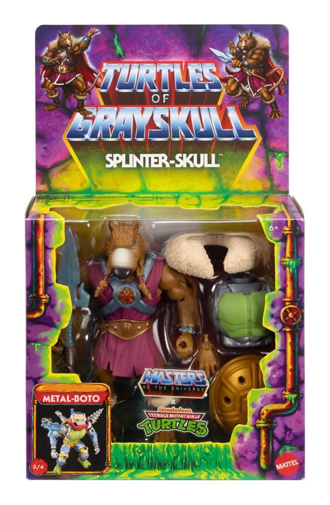 Mattel  MOTU x TMNT: Turtles of Grayskull Deluxe Actionfigur Splinter Skull 14 cm