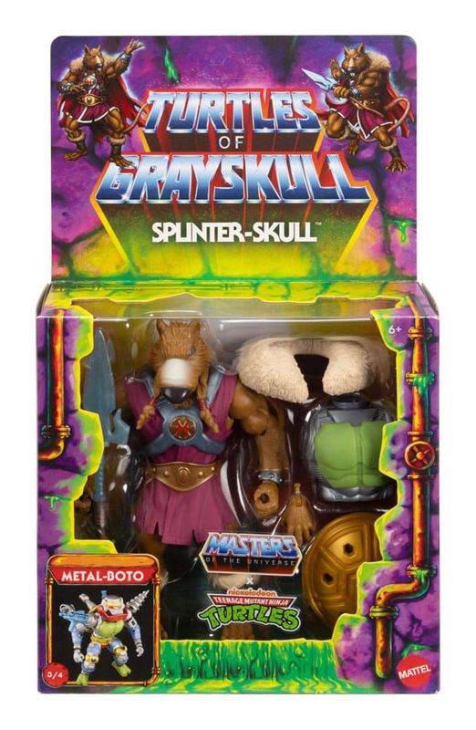 Mattel  MOTU x TMNT: Turtles of Grayskull Deluxe Actionfigur Splinter Skull 14 cm