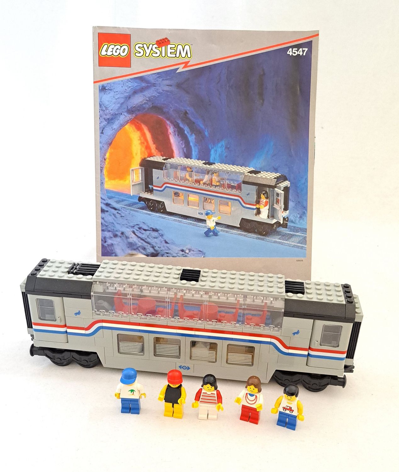 LEGO System 4547 Zug Metroliner Club Car Panoramawagen 9V inkl. Bauanleitung !