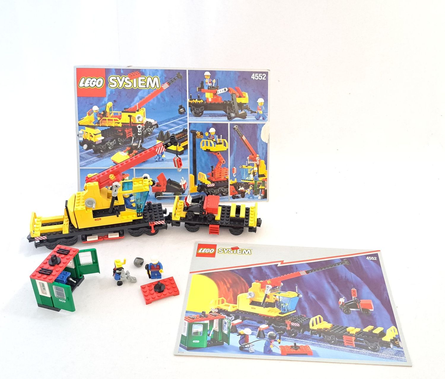 LEGO System 4552 Cargo Train Kranwagen 9V Eisenbahn Zug inkl. Bauanleitung !