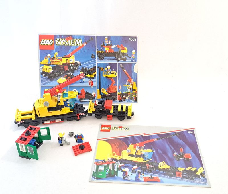 LEGO System 4552 Cargo Train Kranwagen 9V Eisenbahn Zug inkl. Bauanleitung !