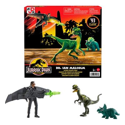 Jurassic Park '93 Classic Actionfiguren Dr. Ian Malcolm Glider Escape Pack MISB