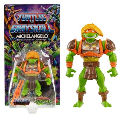MOTU X TMNT Turtles of Grayskull Michelangelo Actionfigur 14 cm
