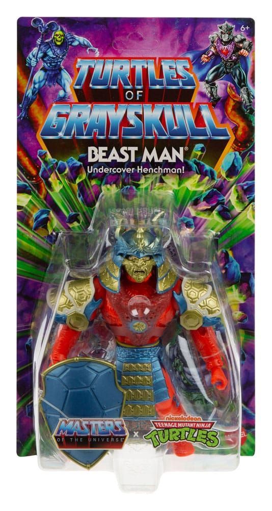 MOTU X TMNT Turtles of Grayskull Beast Man Actionfigur 14 cm MOC NEU OVP !