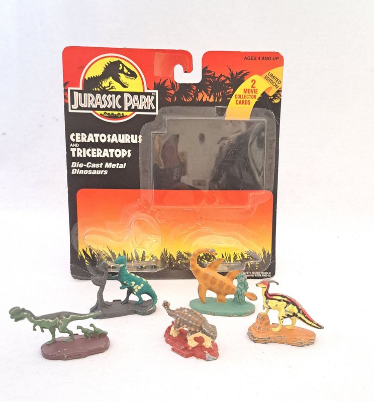 Kenner Jurassic Park Die-Cast Metal Dinosaurier 5 verschieden + OVP 1993 !