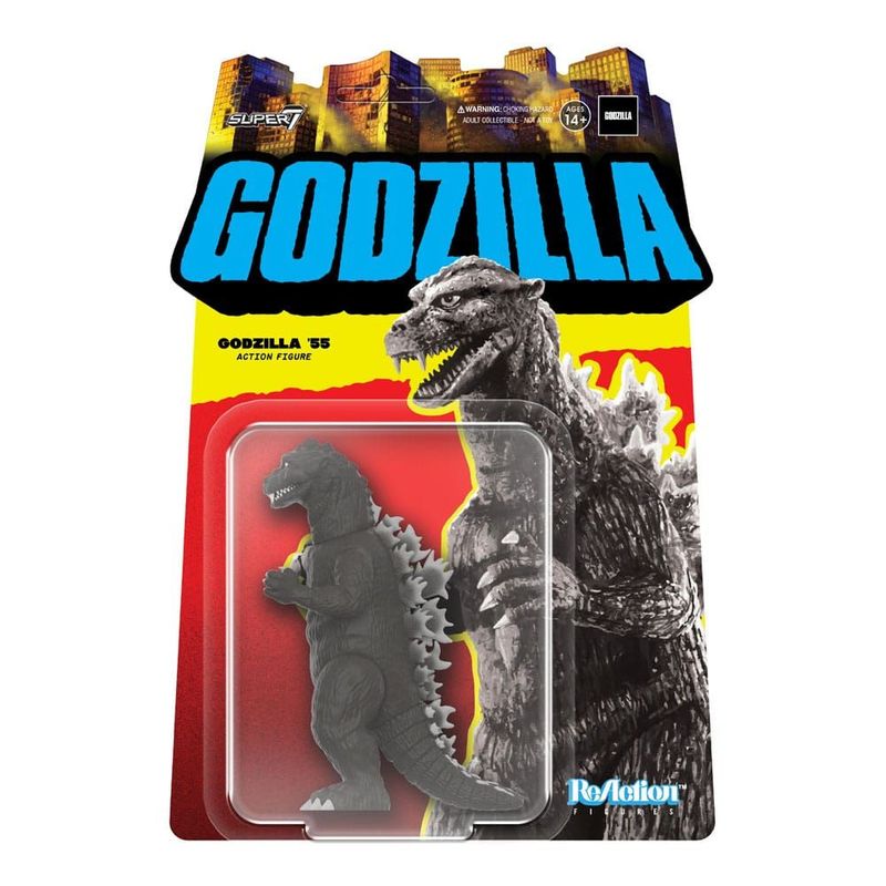 Super7 ReAction Godzilla Toho Actionfigur ´55 (Grayscale) 10 cm