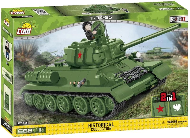 COBI 2542 Historical Collection WW II T 34-85 668 Teile Panzer Modellbausatz