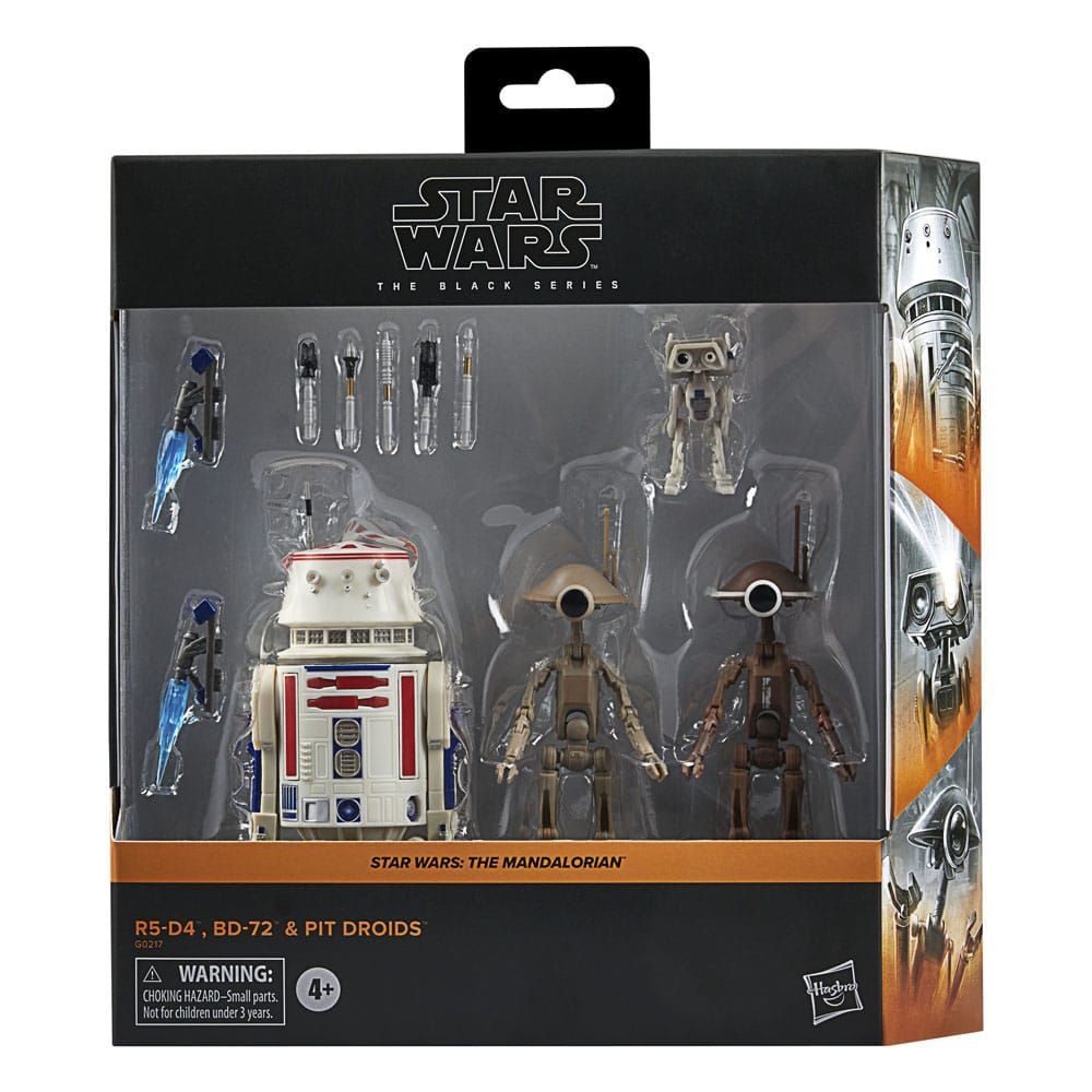 Star Wars Black Series Mandalorian 4er Pack R5-D4, BD-72 & Pit-Droids